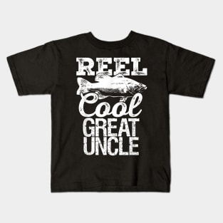 Reel Cool Great Uncle Fishing Outdoor Angler Kids T-Shirt